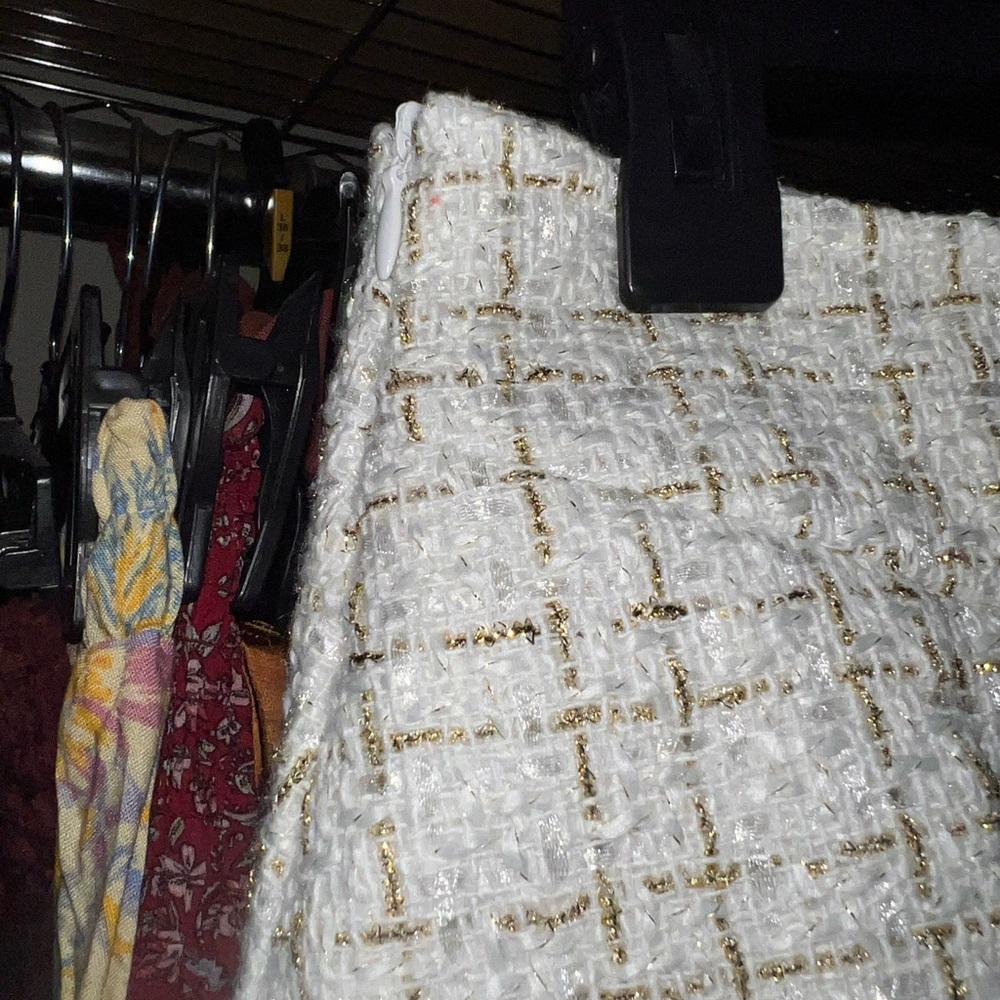 NWOT SHEIN White and Black Tweed Blazer and Skirt Set - Picture 7 of 7